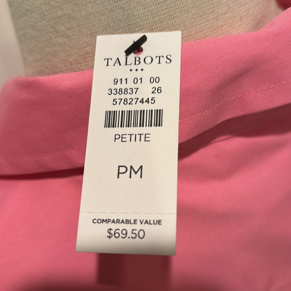 NWT Talbots Sleeveless Button Shirt Size MP - Picture 3 of 4